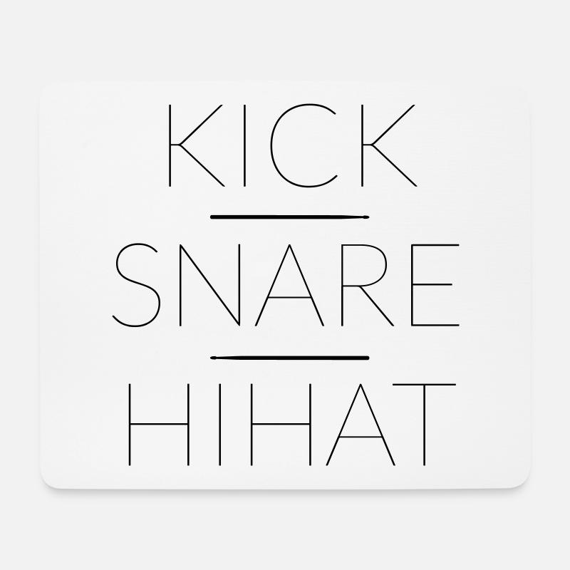 KICK SNARE HIHAT - Mousepad (Querformat) - Weiß