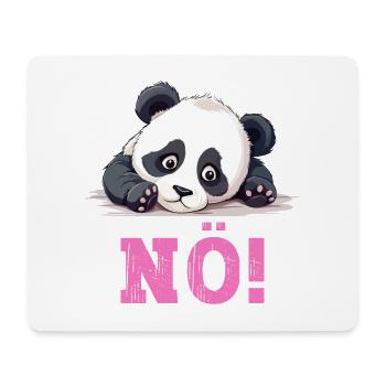 Nö Einfach Nö No Nein Panda Bär Lustig Spruch Pink - Mousepad (Querformat) - Weiß - Vorne