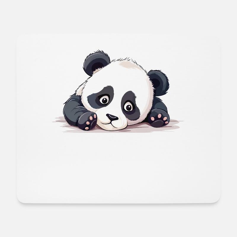 Nö Einfach Nö No Nein Panda Bär Süß Lustig Spruch - Mousepad (Querformat) - Weiß