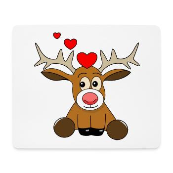 Reindeer Valentine's Day 2 - Mouse Pad (horizontal) - white - Front