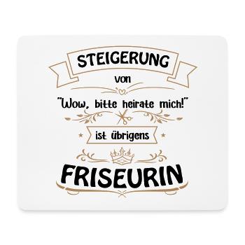 Friseurin/Frisörin ist unschalgbar! - Mousepad (Querformat) - Weiß - Vorne