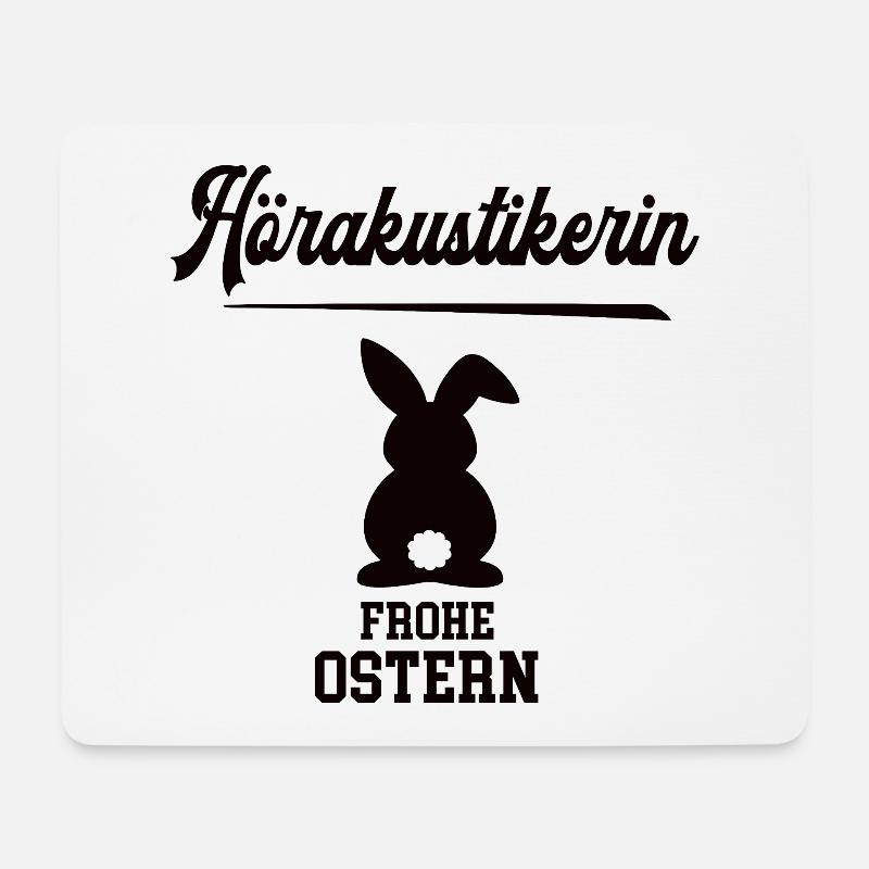 Hörakustikerin Frohe Ostern Oster Outfit Akustiker - Mousepad (Querformat) - Weiß