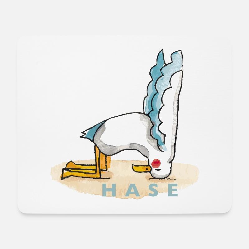 prinzenart / Asana Hase (Shashanka) - Mousepad (Querformat) - Weiß