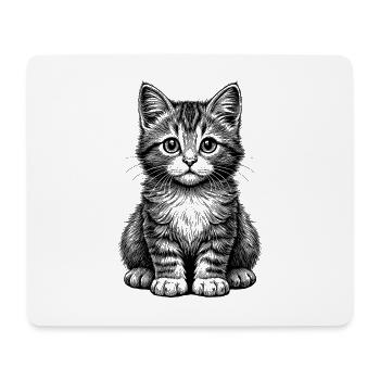 Cute cat - Mouse Pad (horizontal) - white - Front