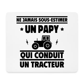 Ne jamais sous-estimer un papy agriculteur - Tapis de souris (format paysage) - blanc - Devant