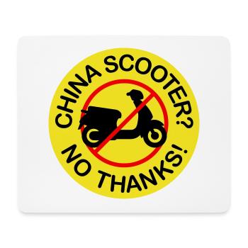 China Scooter? No Thanks! (3-color) - Mouse Pad (horizontal) - white - Front