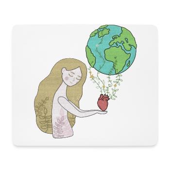 Mother Earth Mutter Erde Pflanze Plant World Liebe - Mousepad (Querformat) - Weiß - Vorne