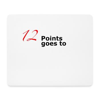 12 Punkte gehen nach ... - Mousepad (Querformat) - Weiß - Vorne