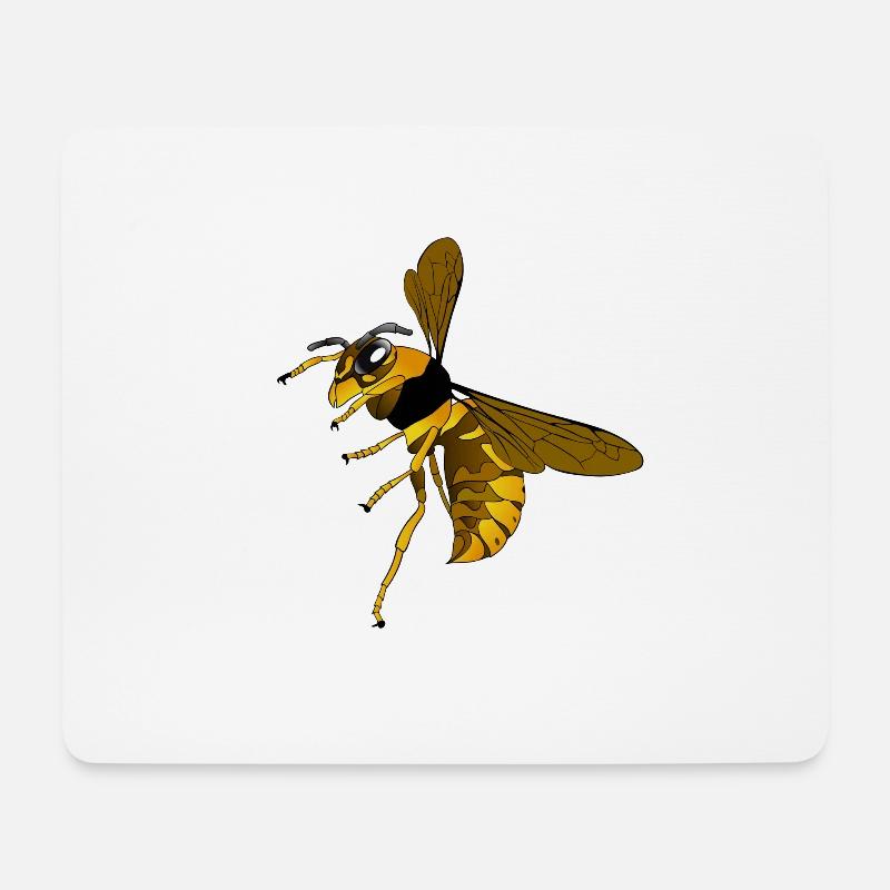Wespe - Mousepad (Querformat) - Weiß