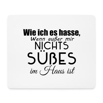 Wie ich es hasse Spruch - Mousepad (Querformat) - Weiß - Vorne