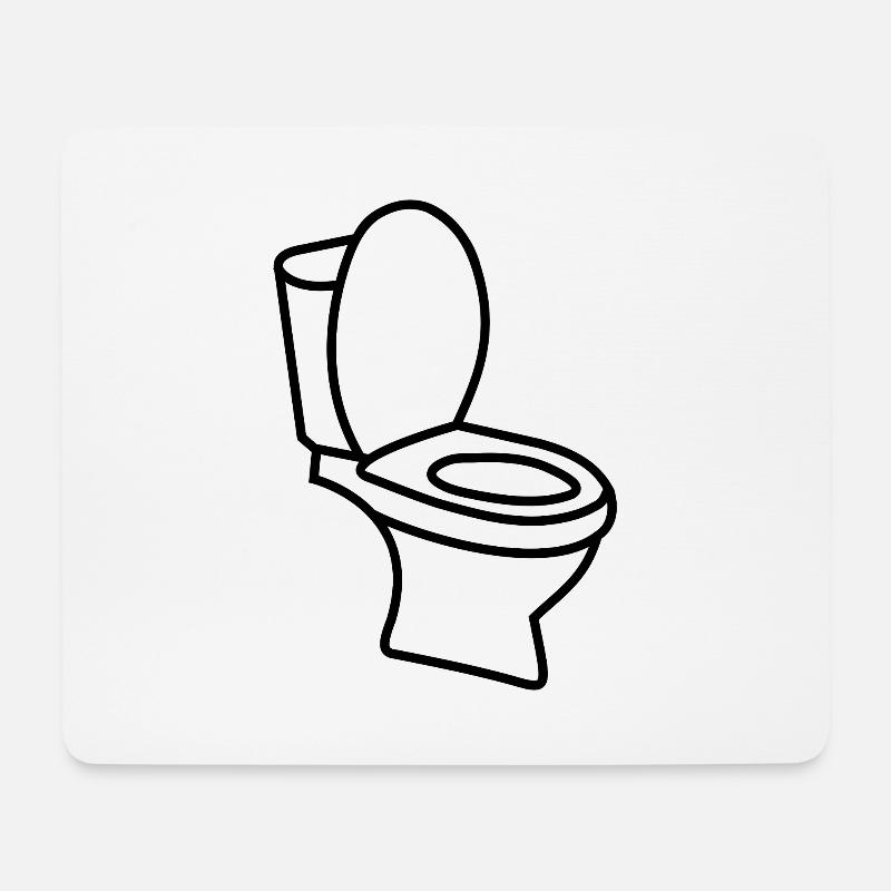 Klo WC Toilette - Mousepad (Querformat) - Weiß