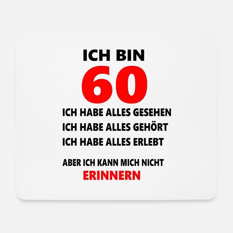 ich bin 60 - Mousepad (Querformat) - Weiß