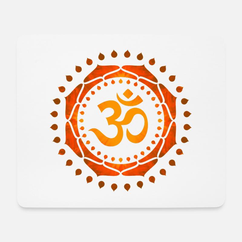 OM SYMBOL OM - Mousepad (Querformat) - Weiß