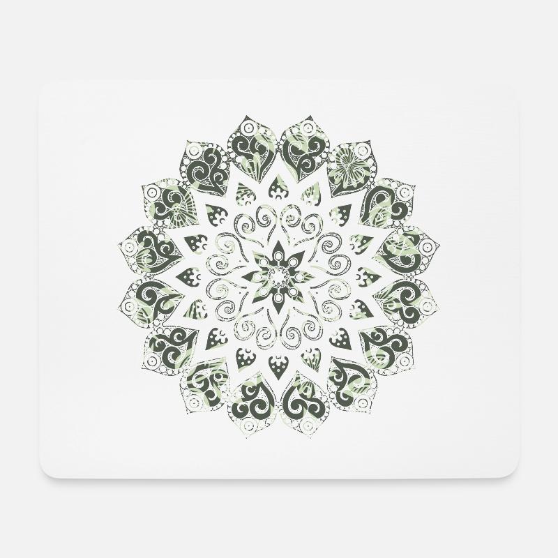 Mandala - Mousepad (Querformat) - Weiß