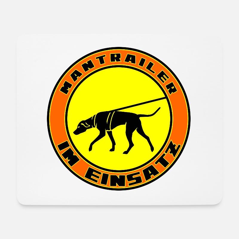 Mantrailer im Einsatz Jagdhund 1 - Mousepad (Querformat) - Weiß