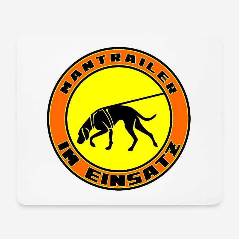 Mantrailer im Einsatz Jagdhund 2 - Mousepad (Querformat) - Weiß