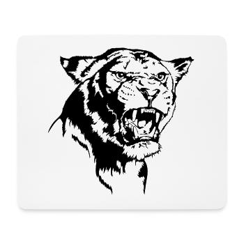LÖWIN Löwenkopf Löwenmama Tier Safari Wilsigns - Mousepad (Querformat) - Weiß - Vorne