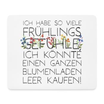Frühlings Shirt - Mousepad (Querformat) - Weiß - Vorne