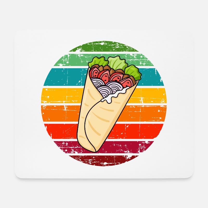 Kebab Shawarma Kebab Grill - Mousepad (Querformat) - Weiß
