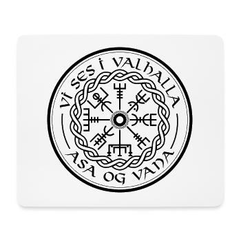 Vegvisir Viking Valhalla Saying Compass - Mouse Pad (horizontal) - white - Front
