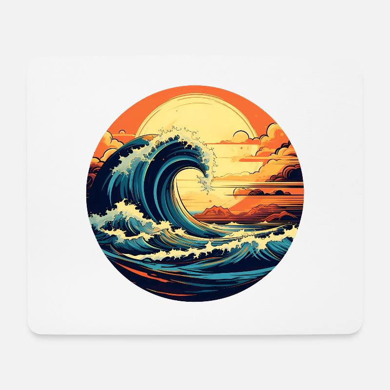 Ocean waves - Mouse Pad (horizontal) - white