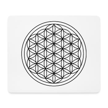 Blume des Lebens - Mousepad (Querformat) - Weiß - Vorne