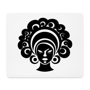 Afro Hair African Soul 70s 80s Funk Melanin für - Mousepad (Querformat) - Weiß - Vorne