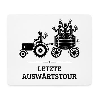 Letzte Auswärtstour (Trecker / Bierfass / JGA / B) - Mousepad (Querformat) - Weiß - Vorne