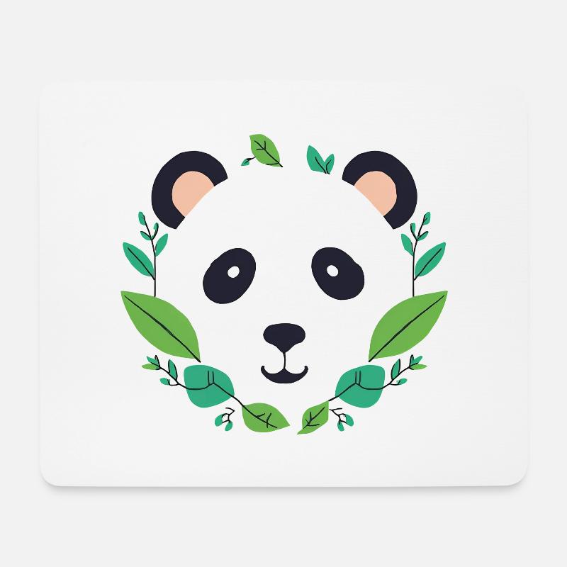 Panda Frieden - Mousepad (Querformat) - Weiß