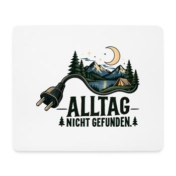 Alltag Nicht Gefunden – Nachtcamping - Mousepad (Querformat) - Weiß - Vorne
