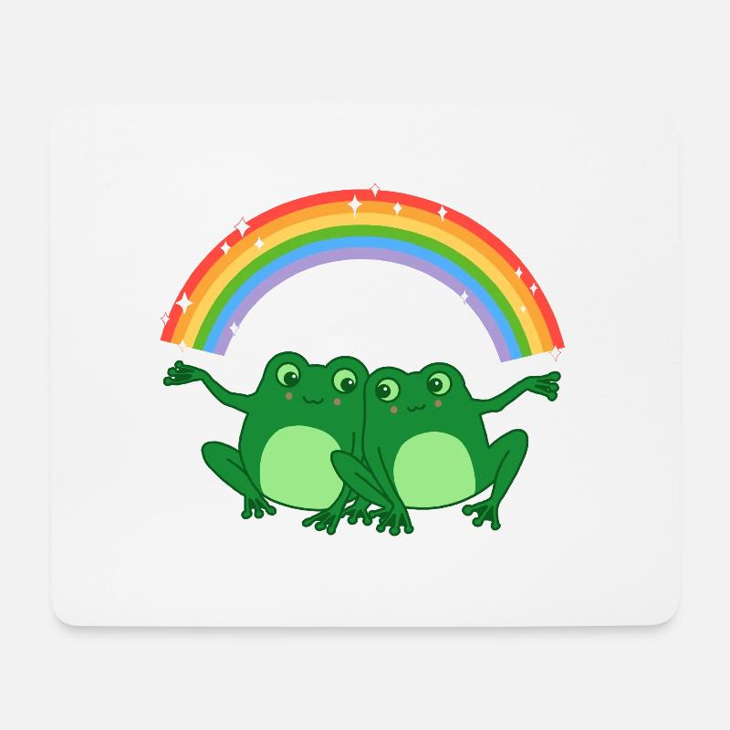 Gay Frogs T#01 - Mousepad (Querformat) - Weiß