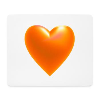 Heart orange gift idea - Mouse Pad (horizontal) - white - Front