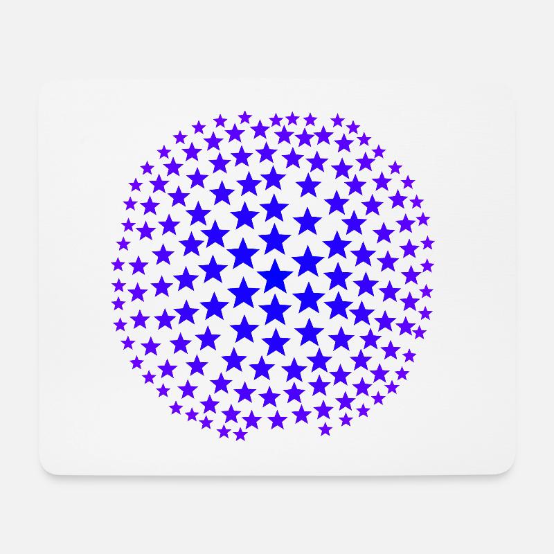 Sterne blau lila Geschenkidee - Mousepad (Querformat) - Weiß
