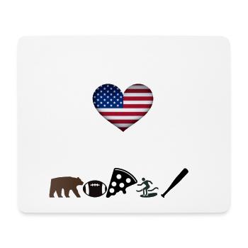 USA Therapie lustig witzig Geschenkidee Amerika - Mousepad (Querformat) - Weiß - Vorne