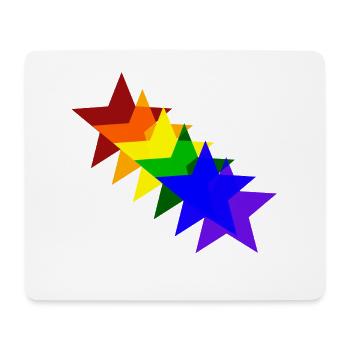 Colorful stars rainbow gift idea - Mouse Pad (horizontal) - white - Front