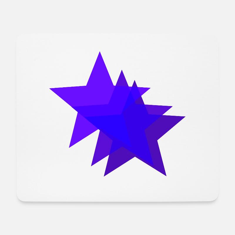 Lila Sterne violett Geschenkidee - Mousepad (Querformat) - Weiß