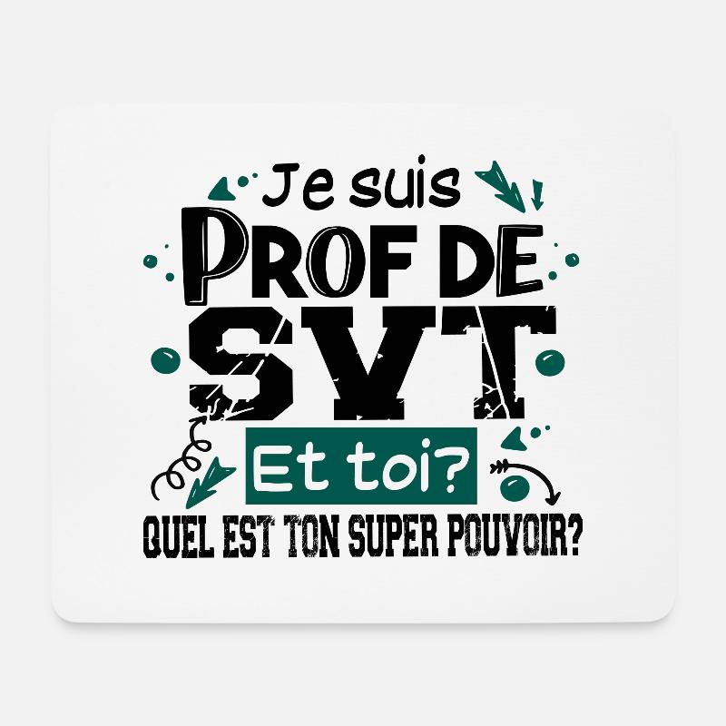 Prof Professeur SVT Sciences Vie Terre Métier - Tapis de souris (format paysage) - blanc