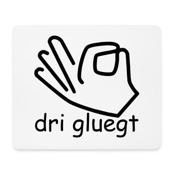 dri gluegt - Mousepad (Querformat) - Weiß - Vorne