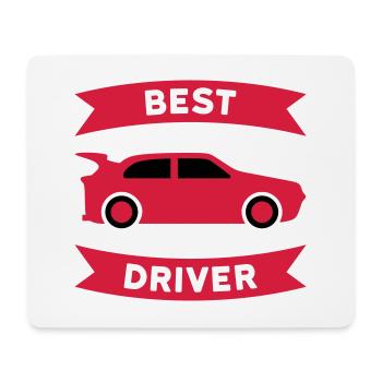 Meilleur pilote de voiture de sport (voiture de sport, bannière) - Tapis de souris (format paysage) - blanc - Devant