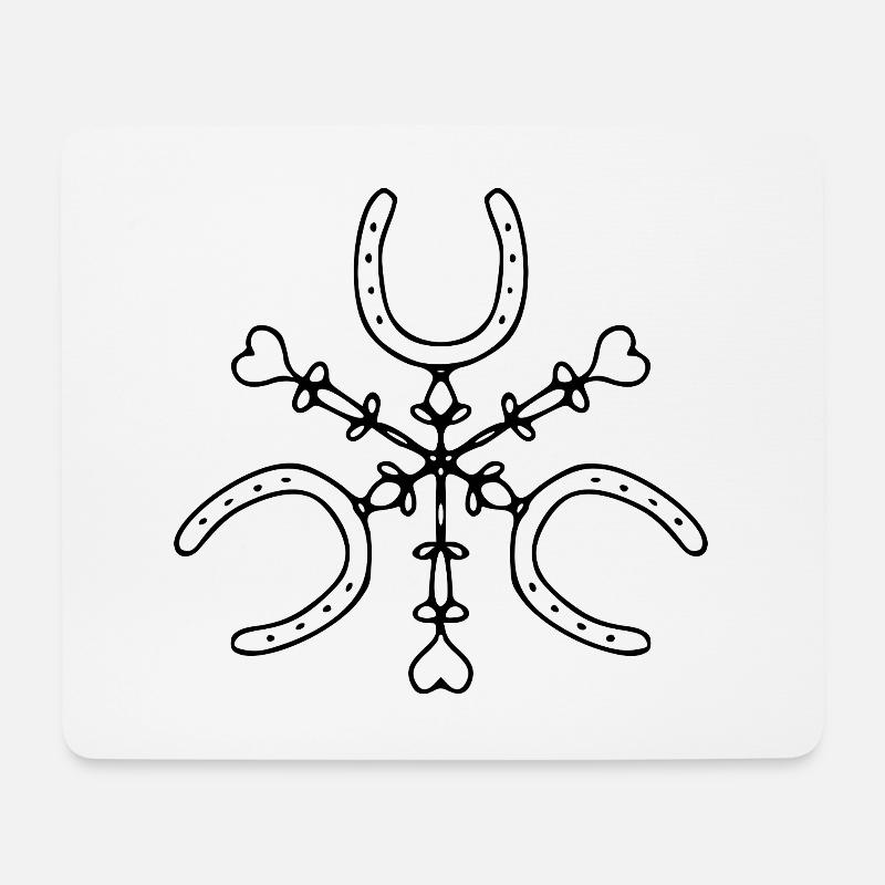 Hufeisen-Muster - Mousepad (Querformat) - Weiß