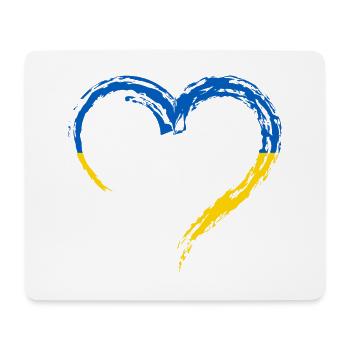 Ukraine Herz - Mousepad (Querformat) - Weiß - Vorne