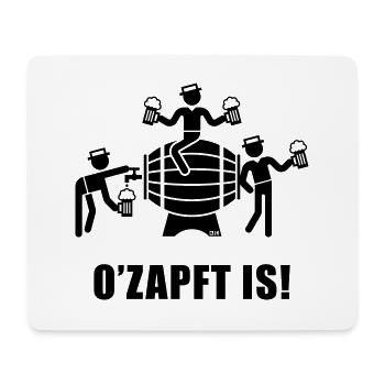 O’Zapft Is! (Bier / Bierfass / Team) - Mousepad (Querformat) - Weiß - Vorne