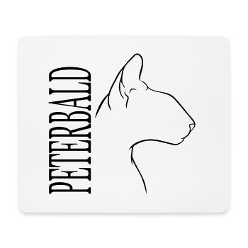 Peterbald Profil Katzen Katze Wilsigns - Mousepad (Querformat) - Weiß - Vorne