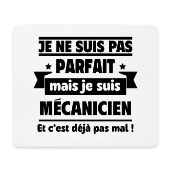 Je ne suis pas parfait, mais je suis mécanicien - Tapis de souris (format paysage) - blanc - Devant