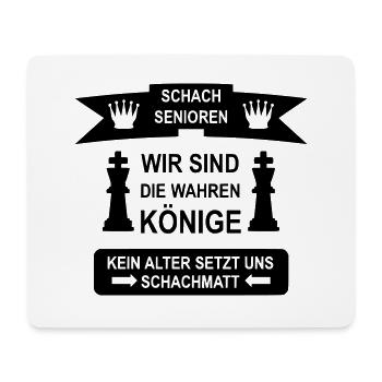 Schach Senioren - Mousepad (Querformat) - Weiß - Vorne
