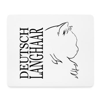 Deutsch Langhaar Cat Katze Profil Katzen Wilsigns - Mousepad (Querformat) - Weiß - Vorne