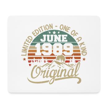 1989 juin 1989 original - juin 1989 Anniversaire - Tapis de souris (format paysage) - blanc - Devant