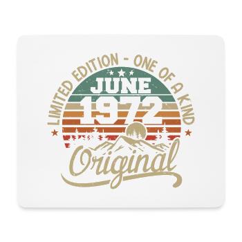 1972 Juni 1972 Original - Juni 1972 Jubiläum - Mousepad (Querformat) - Weiß - Vorne