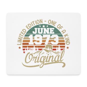 1973 Juni 1973 Original - Juni 1973 Jubiläum - Mousepad (Querformat) - Weiß - Vorne