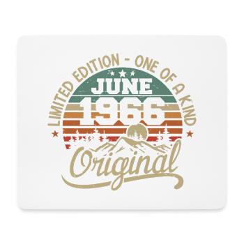 1966 juin 1966 original - juin 1966 Anniversaire - Tapis de souris (format paysage) - blanc - Devant